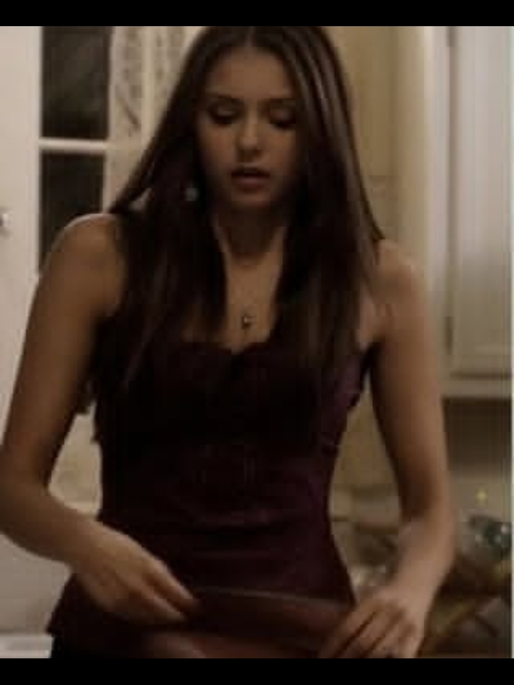 5/1/1. ASO Elena Gilbert The Vampire Diaries  Hollister Tie Back Tank Top